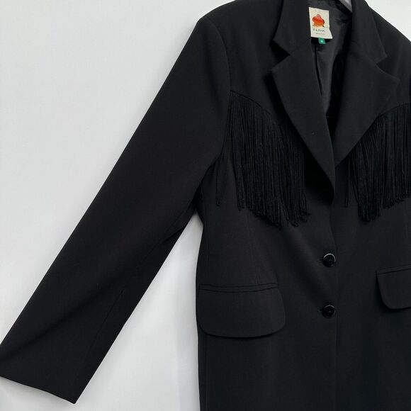 FARM Rio Black Fringe Blazer - Picture 6 of 10